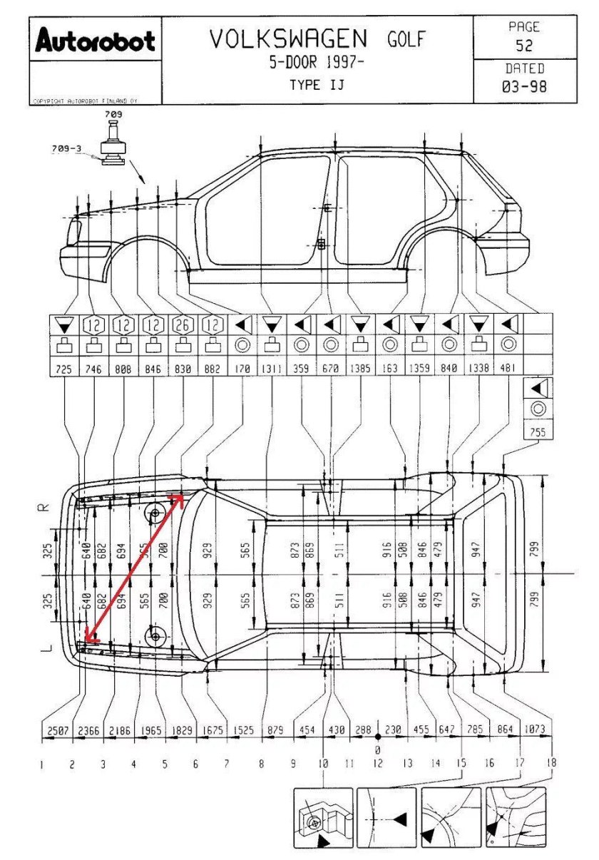 Фольксваген гольф 4 Размеры кузова