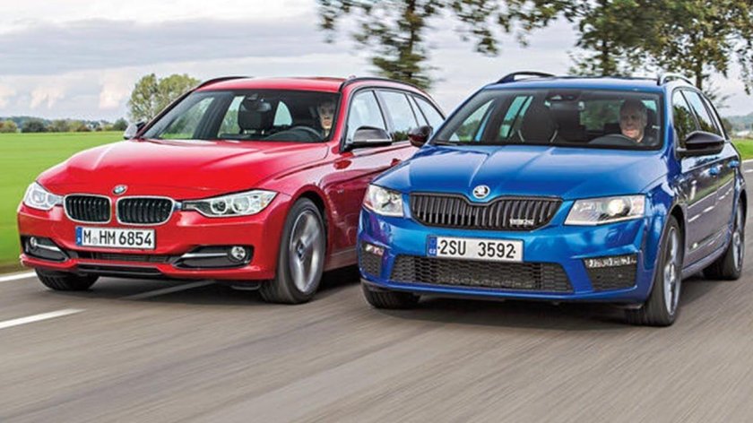 Октавия и БМВ 3