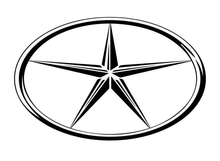 Марка машины со звездой в круге пятиконечная