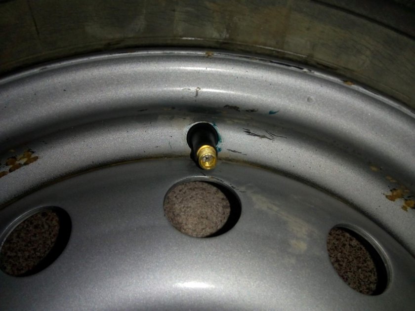 Сосок для бескамерных шин с камерой