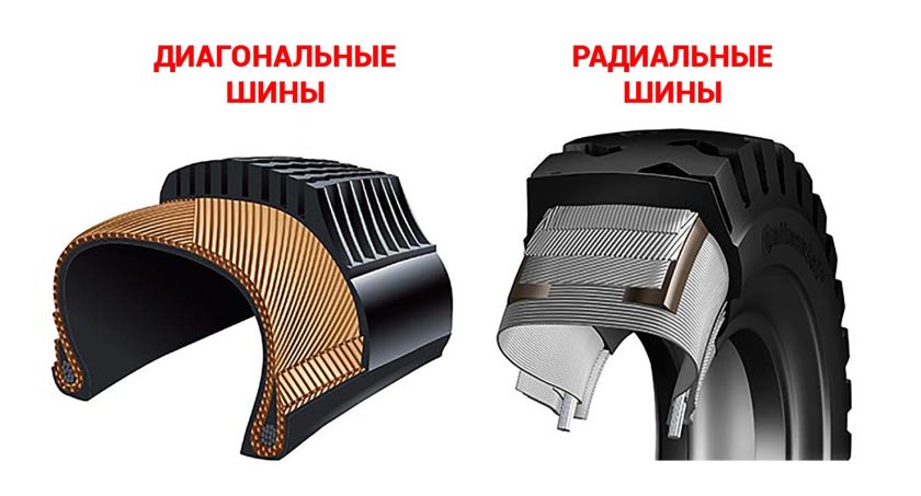 Радиальная и диагональная шина различия