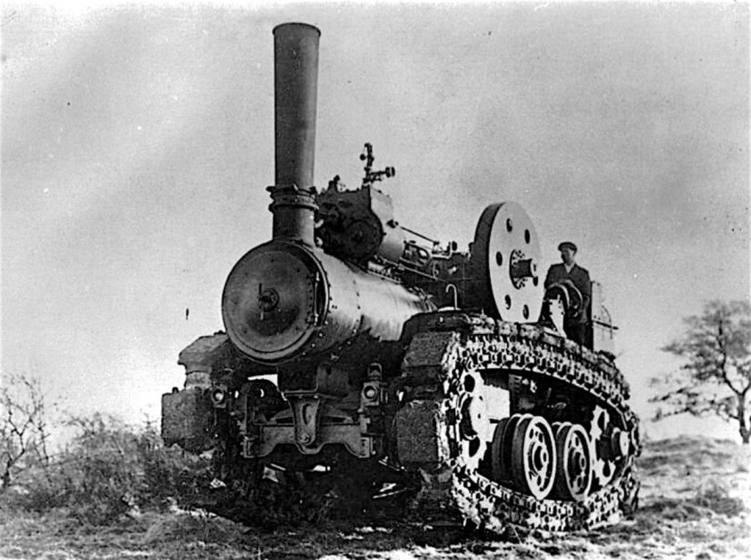 Гусеничный паровой трактор Хорнсби