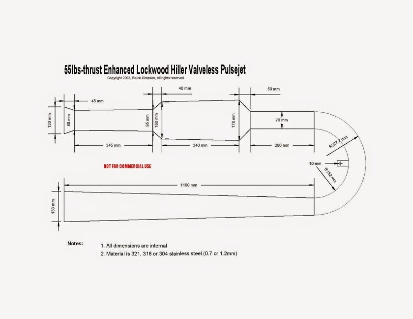 Пульсирующий воздушно-реактивный двигатель чертежи