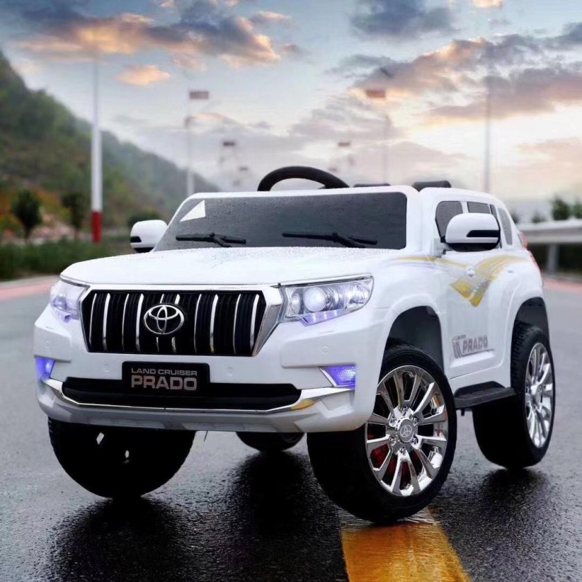 Детский электромобиль Toyota Prado 4х4 белый