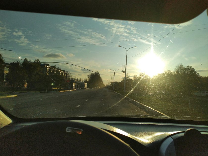 Вид из окна машины