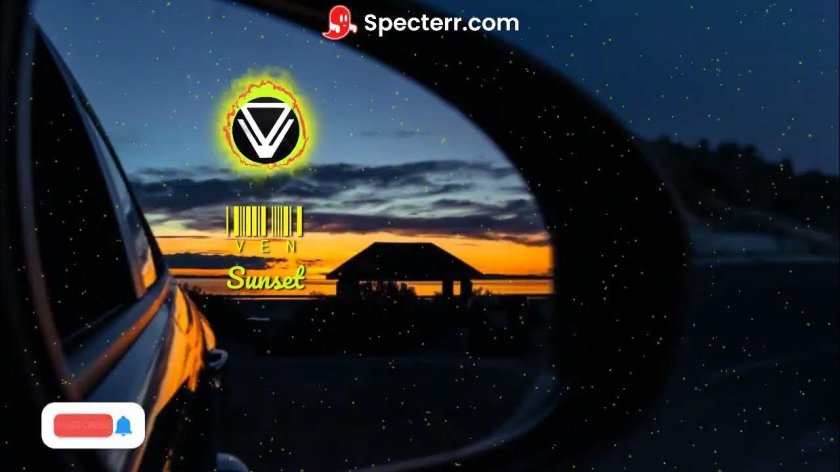 Закат в зеркале авто