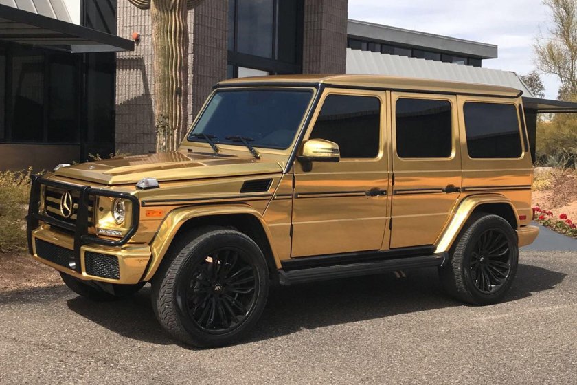 Мерседес Гелендваген золотой