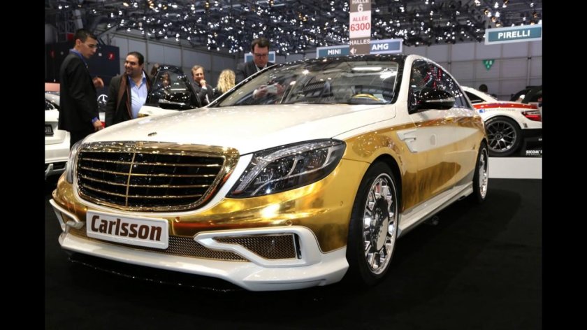 Мерседес 222 золотой