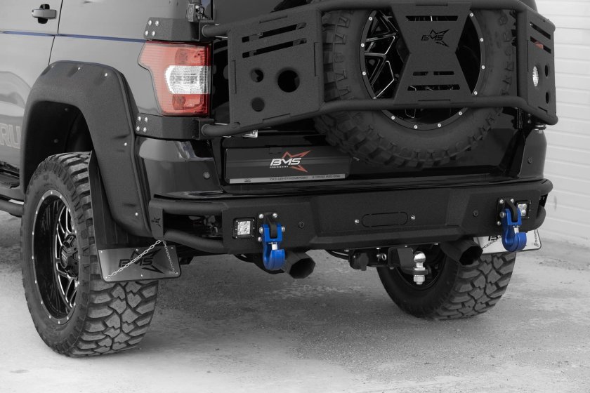 Бампер силовой задний BMS Alfa для УАЗ Патриот