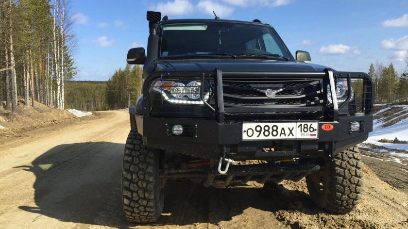 Силовой бампер OJ на УАЗ Патриот