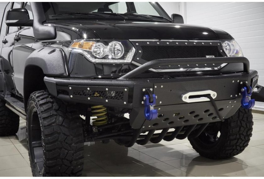 Бампер силовой передний BMS Alfa для УАЗ Патриот