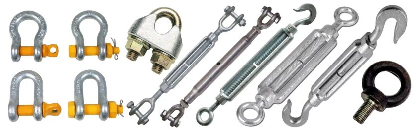 Комплект монтажный для мачты трос талрепы коуши зажимы ма20