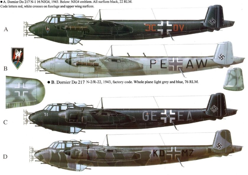 Немецкий самолет Дорнье 217