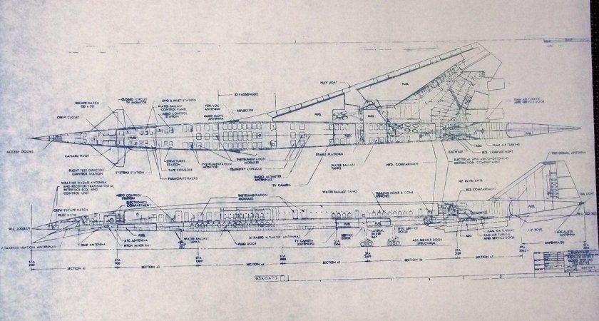 Чертежи самолета Боинг 2707