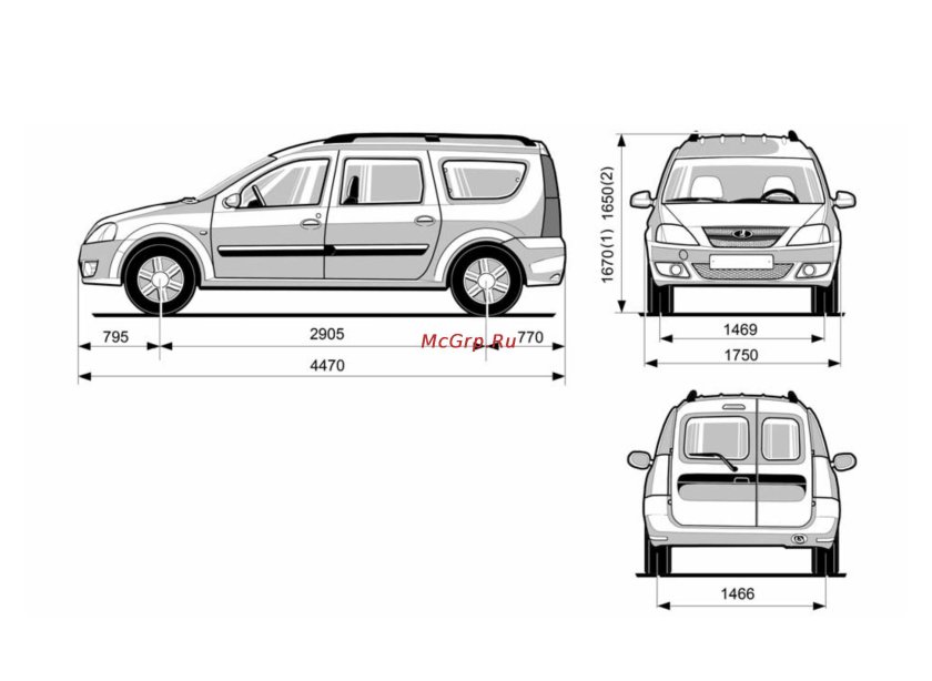 Лада Ларгус Cross чертеж