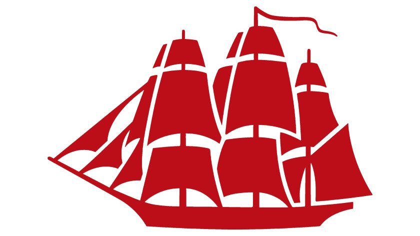 Логотип красный корабль
