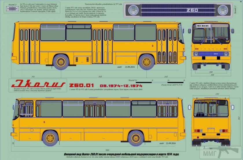 Икарус 250 габариты