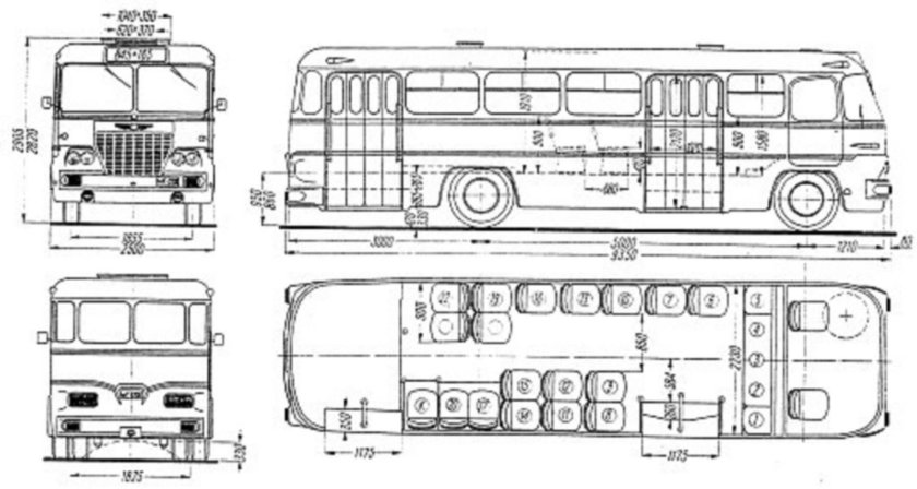 ЛАЗ 695 габариты