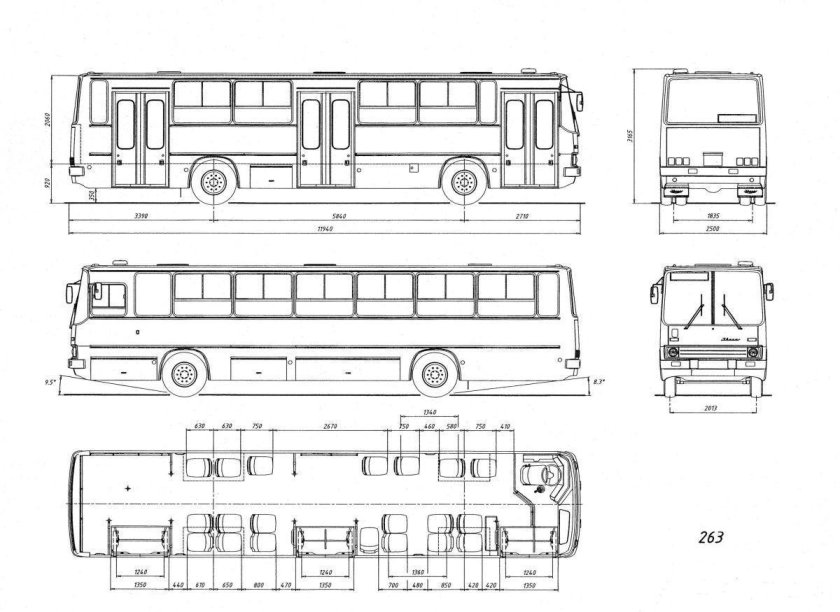 Икарус 260 габариты
