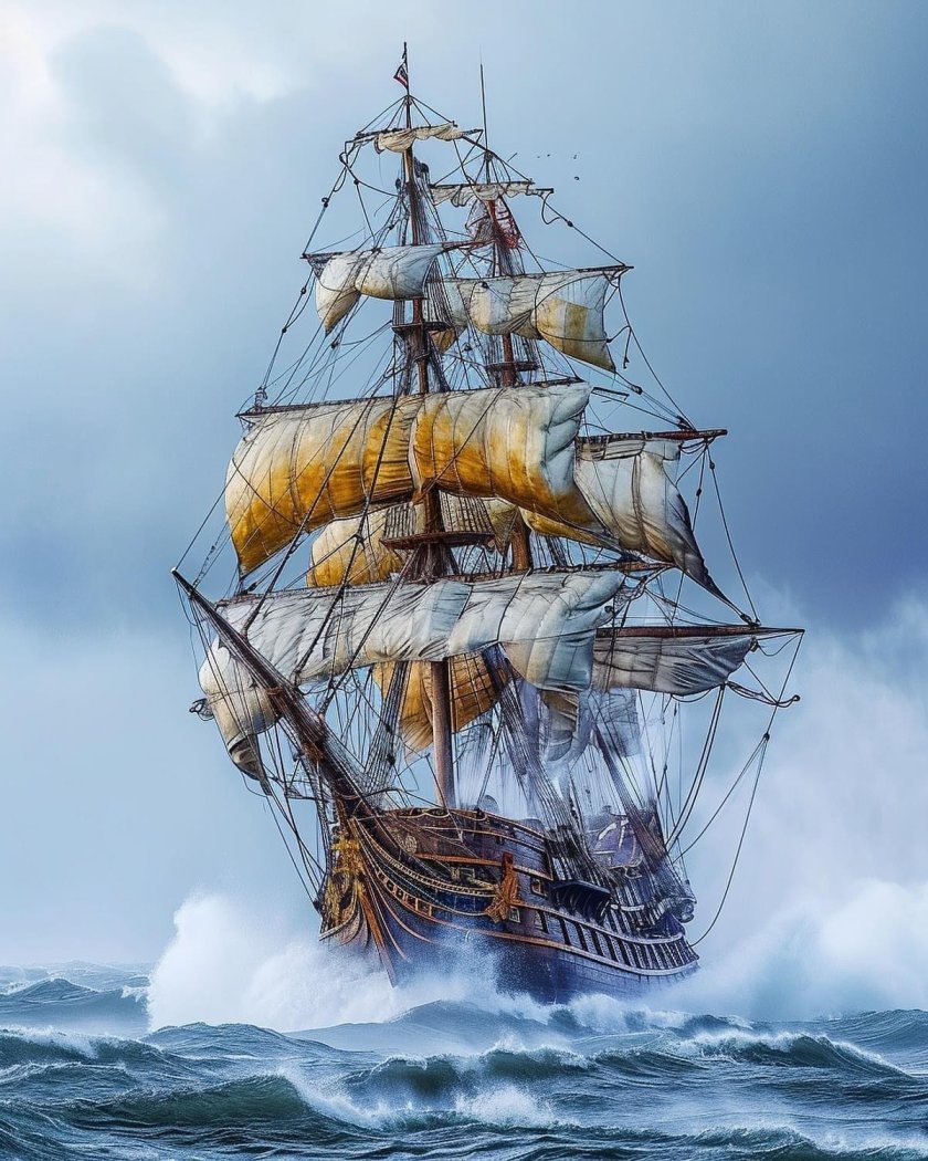 Картина корабль парусник