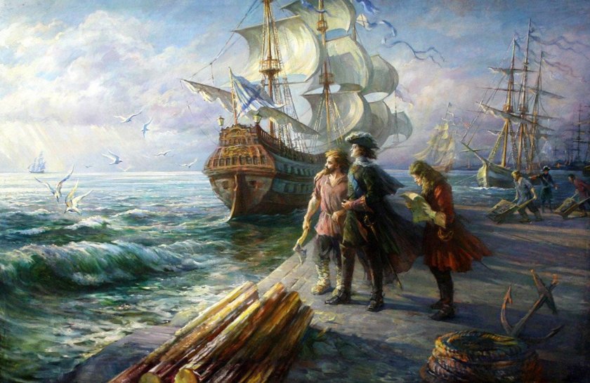 Потешный флот Петра 1 на Плещеевом озере