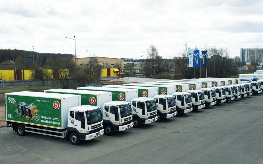 Грузовики Дэу в Пятерочке