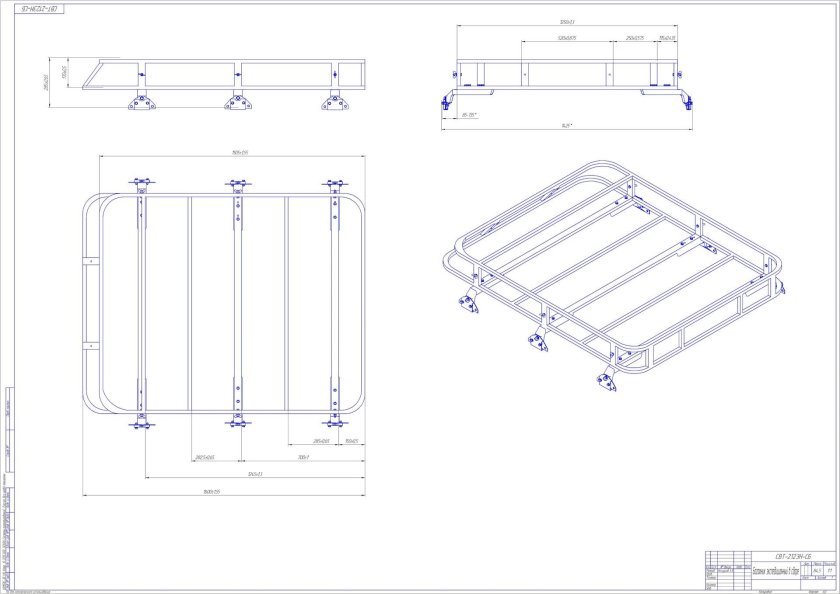 Экспедиционный багажник на ниву своими руками чертежи с размерами