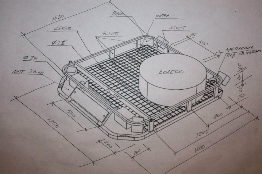 Экспедиционный багажник на ниву 2121 чертежи