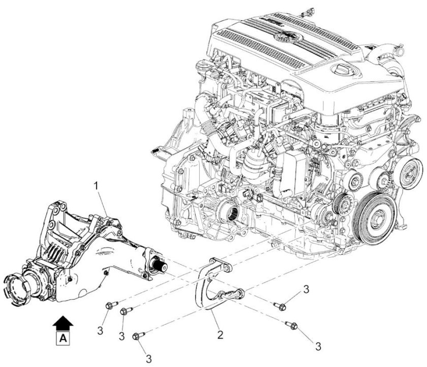 Двигатель Каптива 2.2 дизель схема