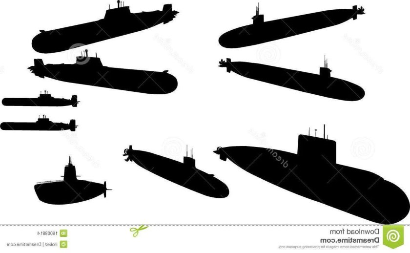 Атомная подводная лодка вектор