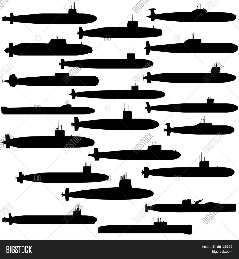 Атомная подводная лодка вектор