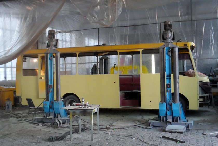 Покраска автобуса ЛИАЗ
