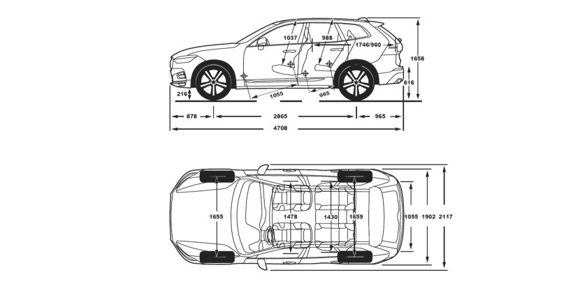 Volvo xc90 габариты кузова