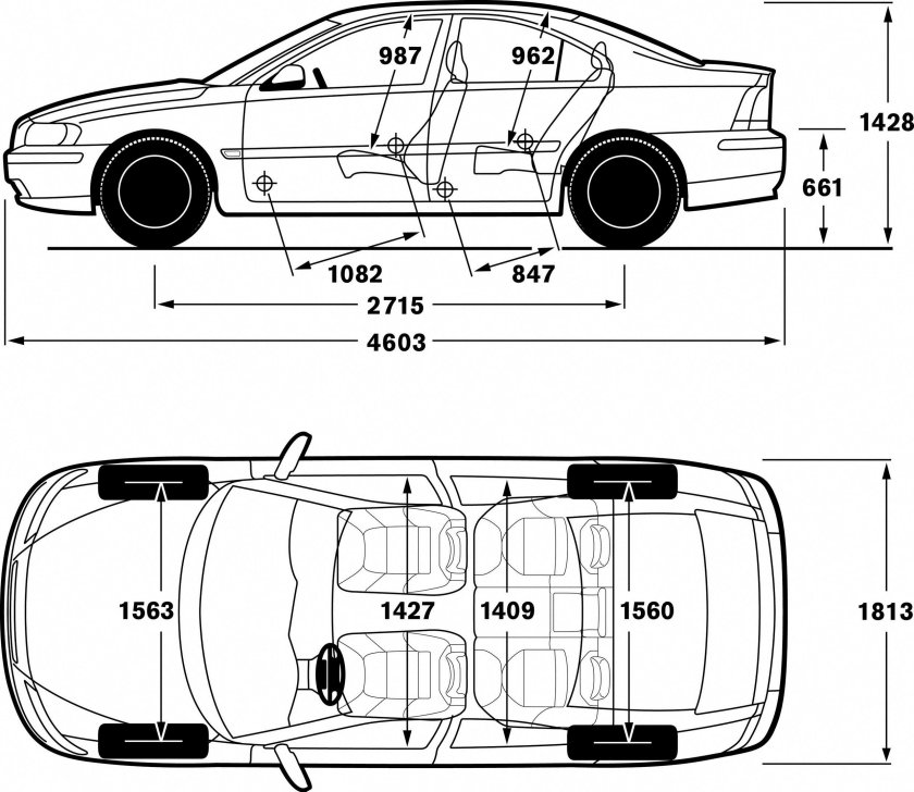 Габариты Вольво s60 2007