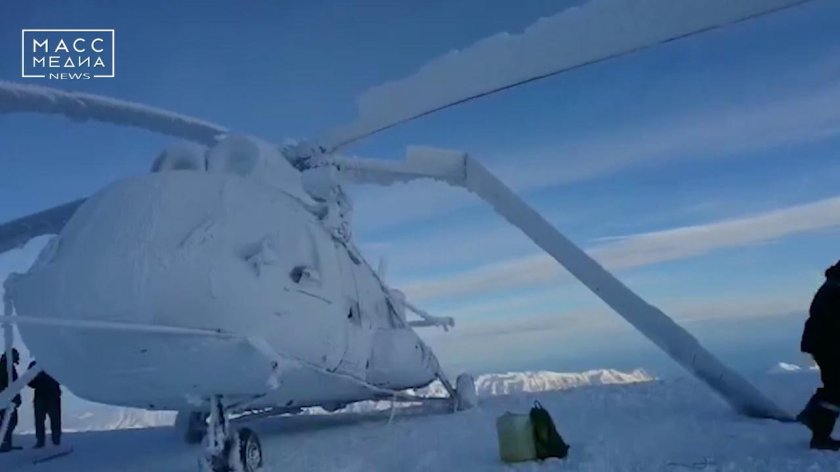 Обледенение вертолета ми-8