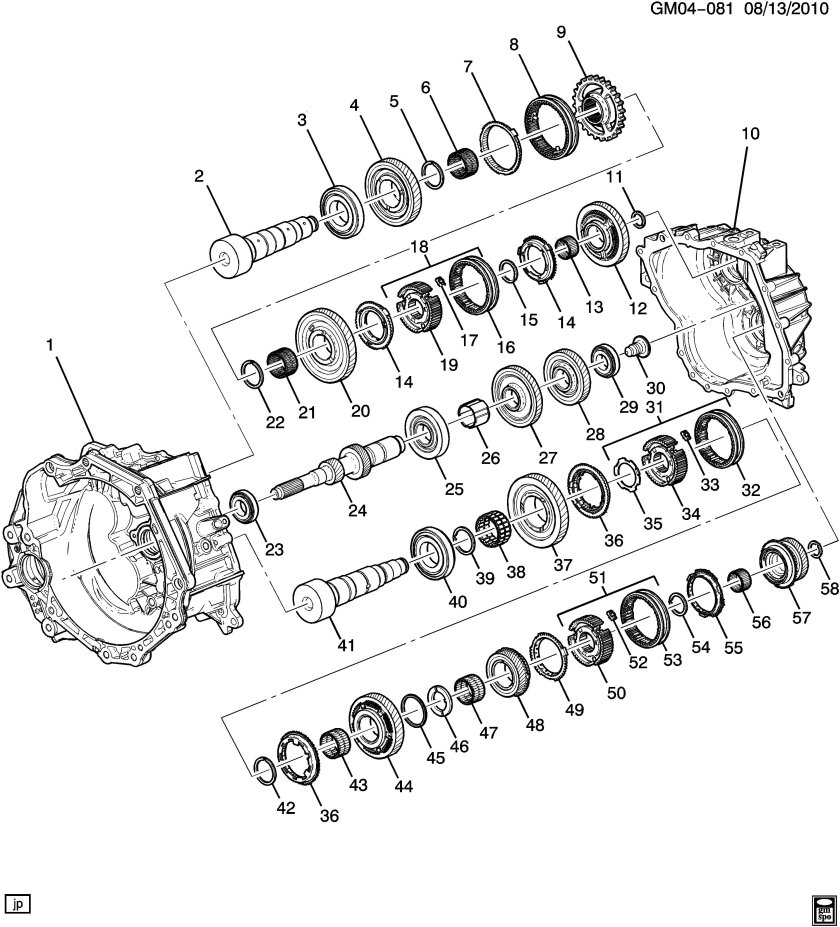 Шевроле Круз 1.6 механика схема коробки передач