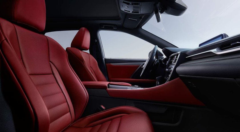 Lexus rx350 красный салон