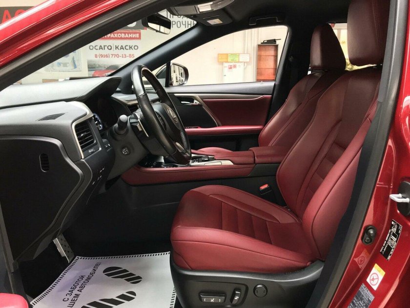 Лексус рх350 черно красный салон