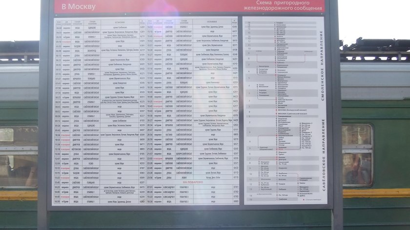 Электричка Савеловский вокзал Дмитров