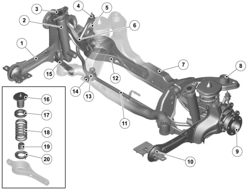Задняя подвеска Volvo s80 II