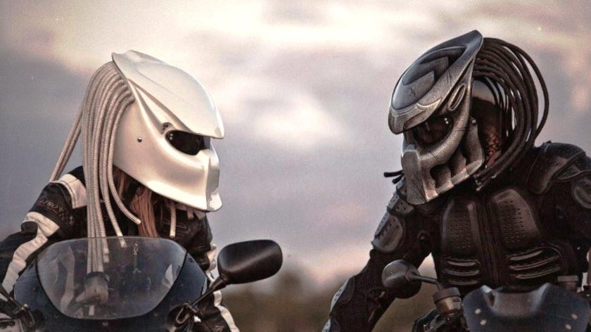 Мото шлем хищник