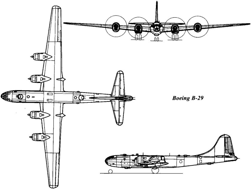 Boeing b-29 Superfortress чертежи