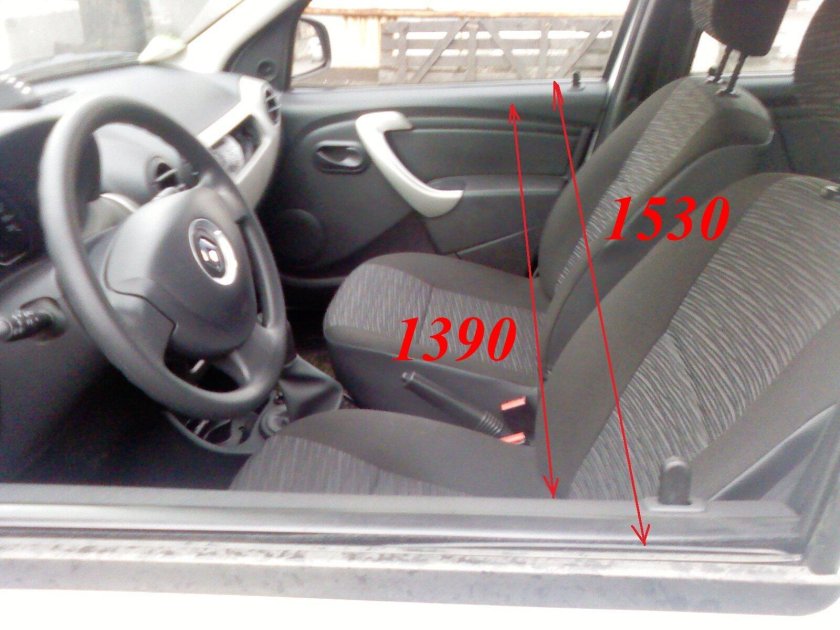 Габариты салона Рено Логан 1