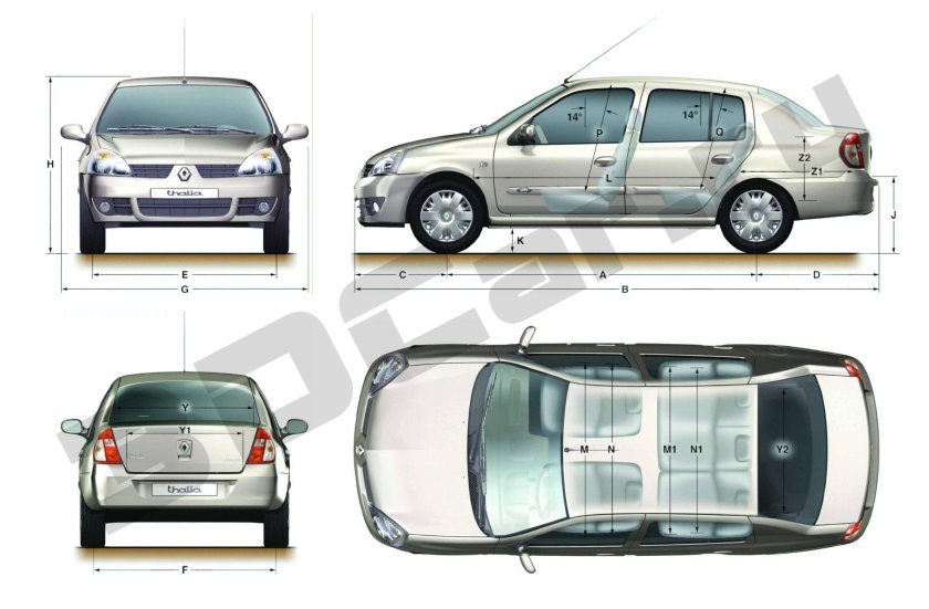 Renault symbol 2008 габариты