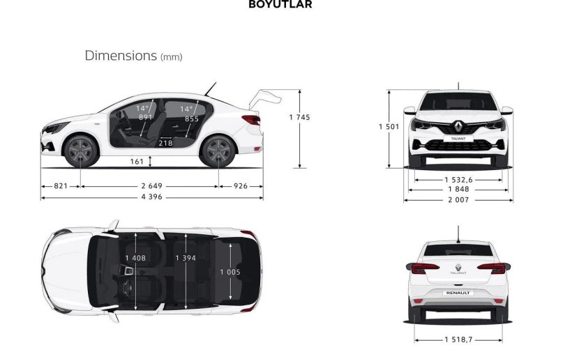 Рено Логан 3 габариты