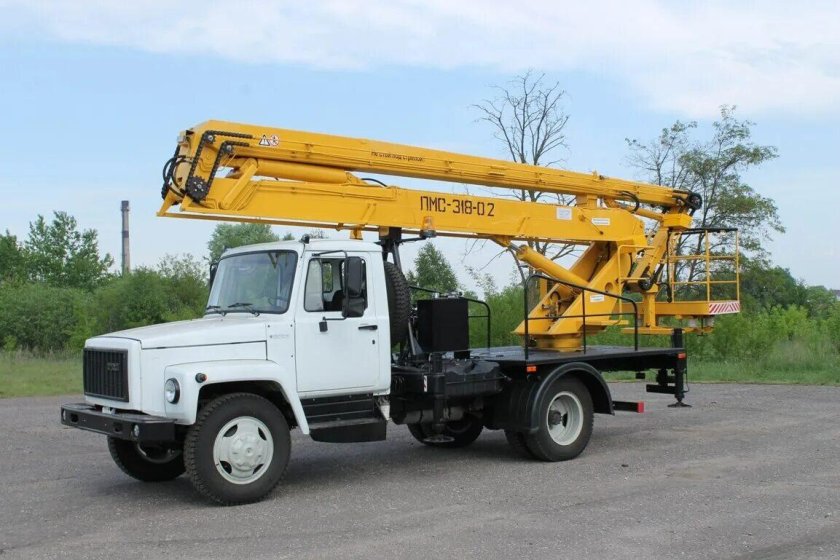 Автовышка ПМС 318-02 на базе ГАЗ-3309 18 метров