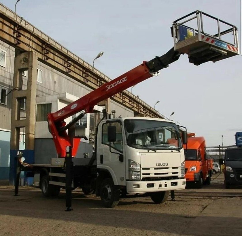 Автовышка Isuzu 22 метра - телескопическая
