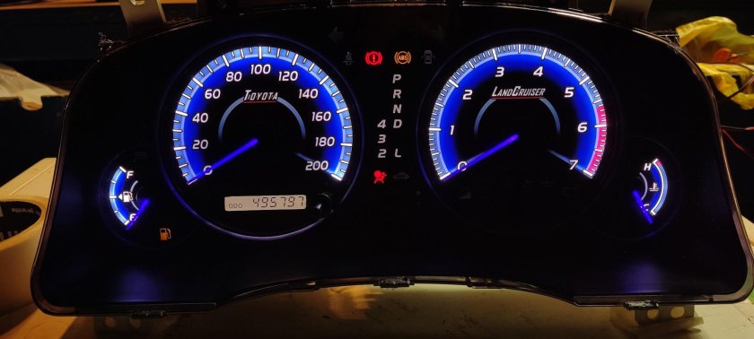 Пересвет приборной панели Lexus gs300