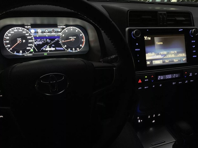 Электронная приборная панель на Тойота Прадо 150