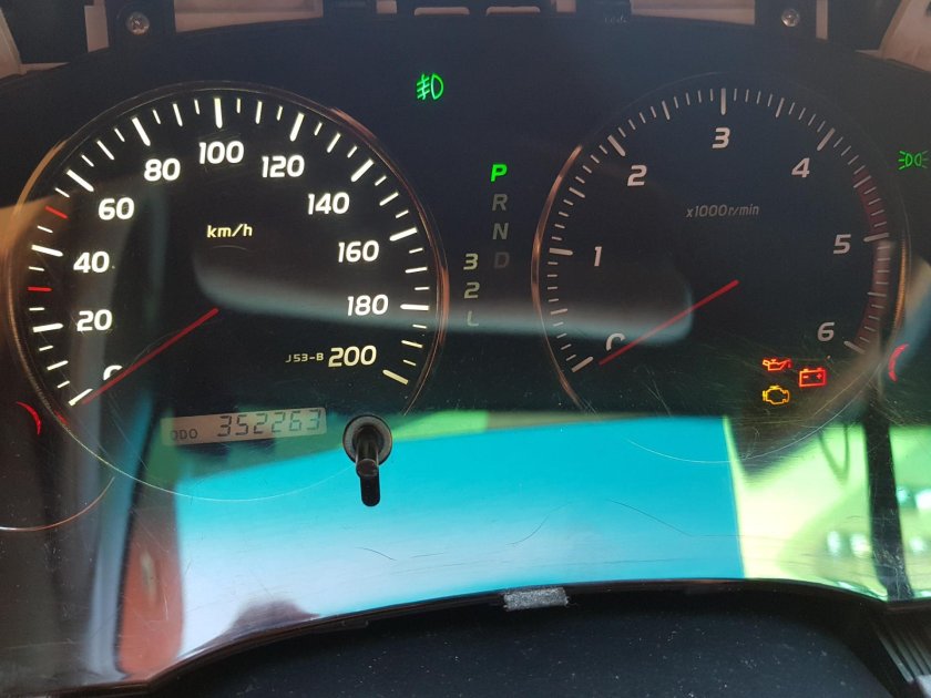 Пересвет щитка приборов Прадо 120